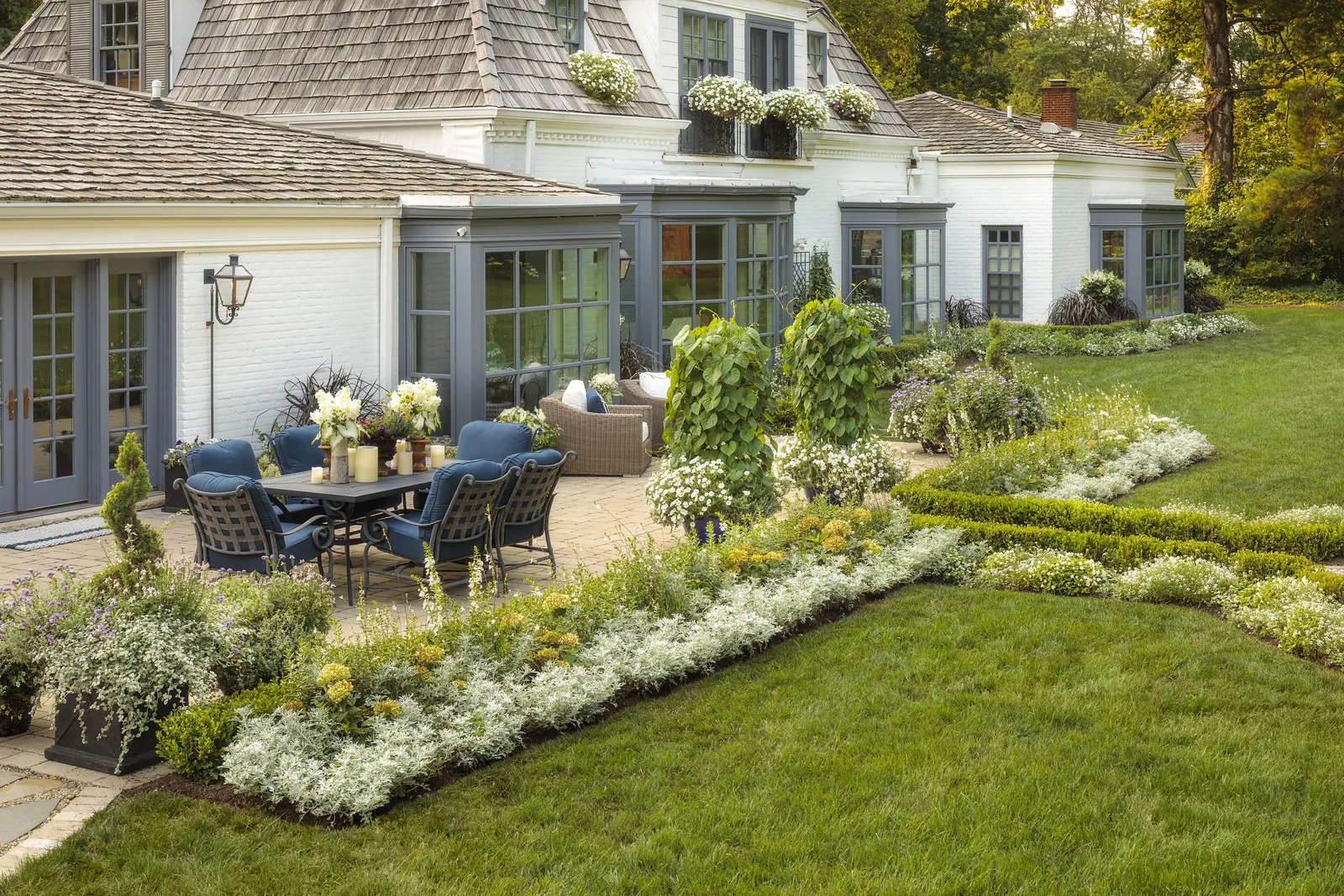 Whiteout™ Verbena — It also works as a bright annual groundcover, border edging, mass planting, or front-of-bed softener; luminous sweep of white to summer