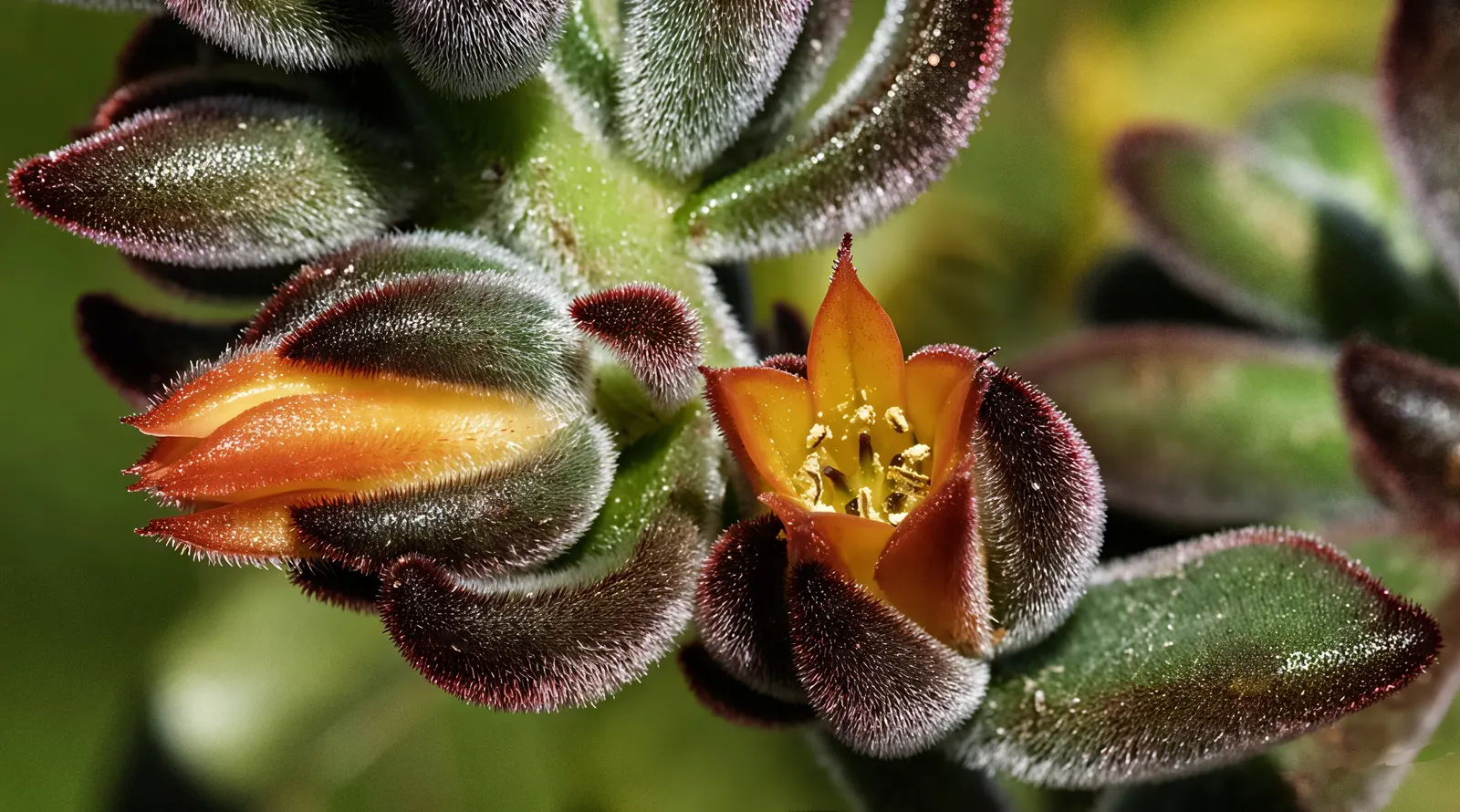 Plush Plant (Echeveria Harmsii) — arching inflorescences that can reach up to 8 inches tall; making it a compact choice ideal for inclusion in rock gardens