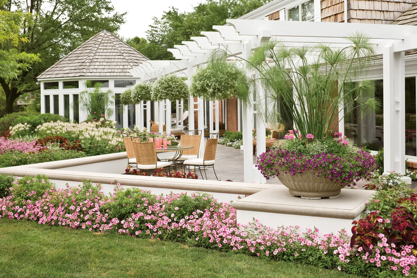 Plum II Calibrachoa — where its trailing stems soften rims and cascade with vivid seasonal color