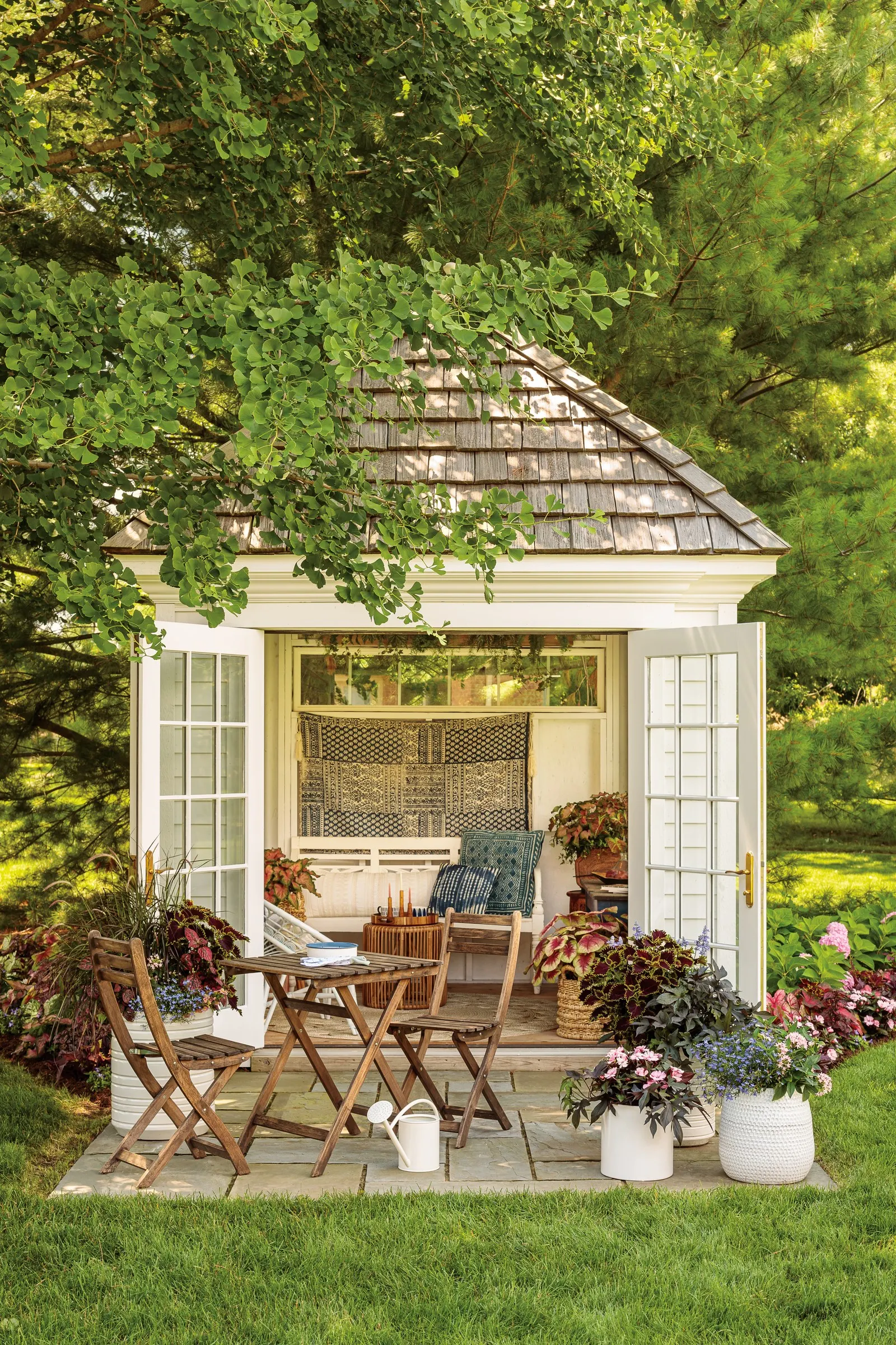 Honeyberry™ Calibrachoa — with fresh green foliage forming a lush backdrop beneath the bloom canopy
