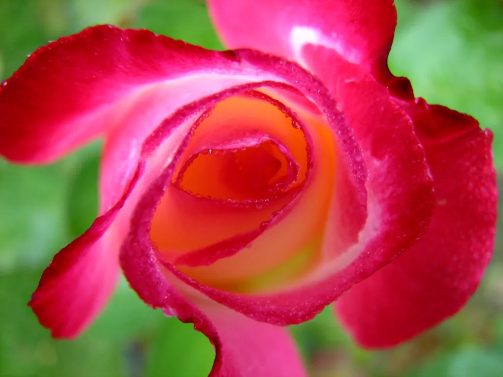 Double Delight&reg; Hybrid Tea Rose (Rosa 'Double Delight') — multi-colored and red and white flowers in the garden
